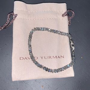 David Yurman faceted bead bracelet with labradorite